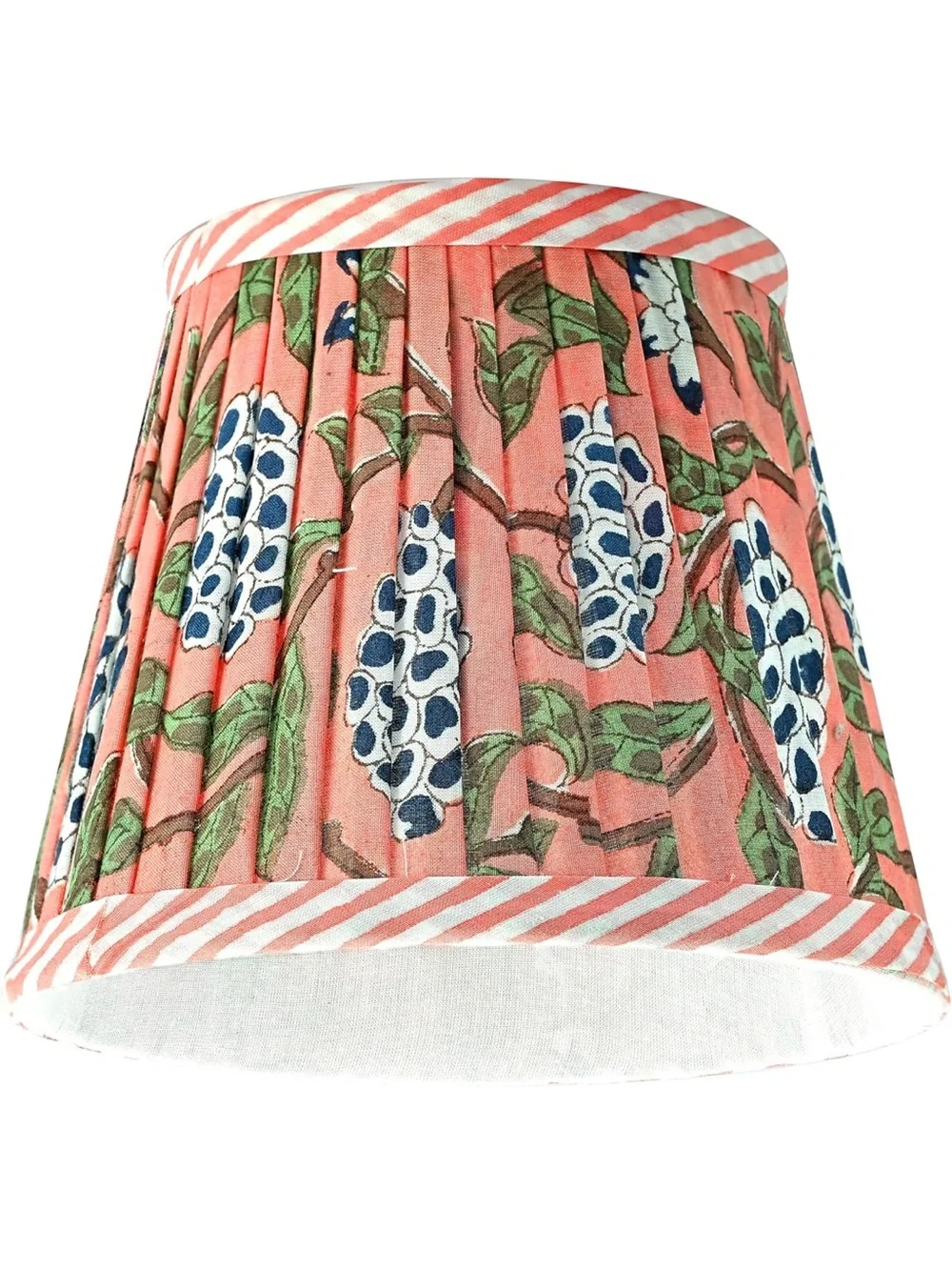 Ridhi Block Print Dark Salmon Lamp Shade 4